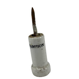 Vintage CHAMPION Porcelain Post with Metal Point Possibly Partial Part Small